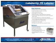 Labelette FS Labeler - Accutek Packaging Equipment