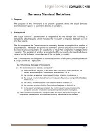 Summary Dismissal Guidelines - Legal Services Commissioner