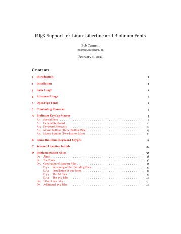 LATEX Support for Linux Libertine and Biolinum Fonts - The CTAN ...