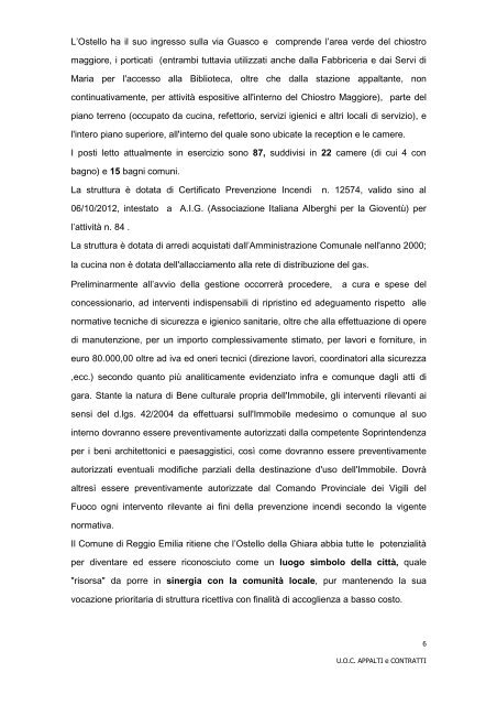 BANDO OSTELLO word.pdf - Comune di Reggio Emilia