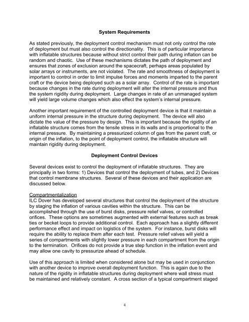 Deployment Control Mechanisms for Inflatable Space ... - Team-Logic