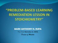 problem-based learning remediation lesson in ... - DepEd Naga City