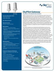 SkyPilot Gateway Datasheet - SkyPilot - Trilliant