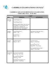 2014 Timetable Final - Caribbean Examinations Council