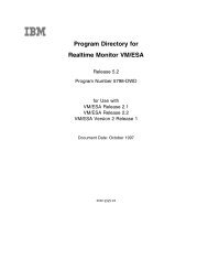 Program Directory for Realtime Monitor VM/ESA - z/VM - IBM