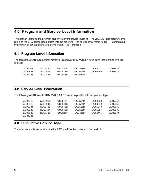 Program Directory for Realtime Monitor VM/ESA - z/VM - IBM