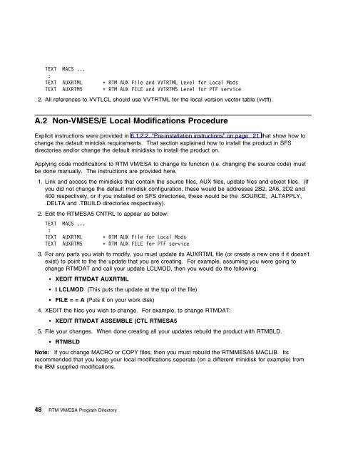 Program Directory for Realtime Monitor VM/ESA - z/VM - IBM