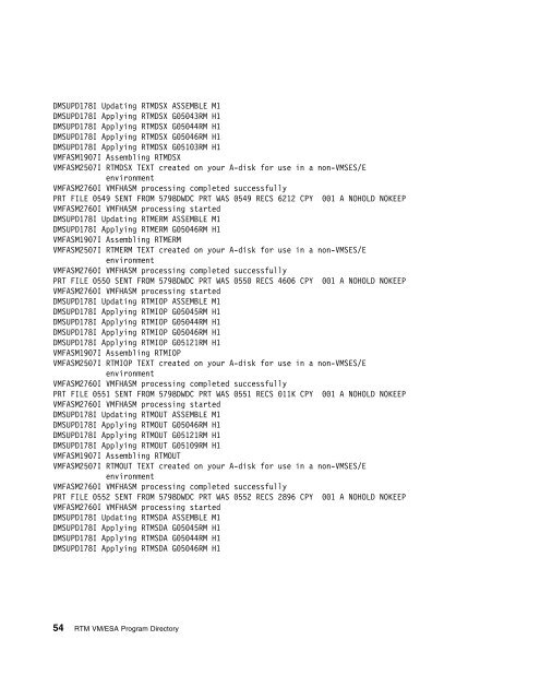 Program Directory for Realtime Monitor VM/ESA - z/VM - IBM