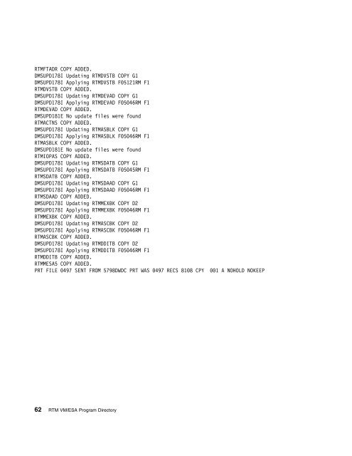 Program Directory for Realtime Monitor VM/ESA - z/VM - IBM