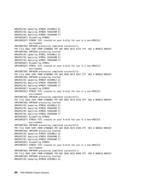 Program Directory for Realtime Monitor VM/ESA - z/VM - IBM