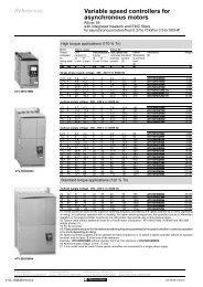 Variable speed controllers for asynchronous motors - Trinet