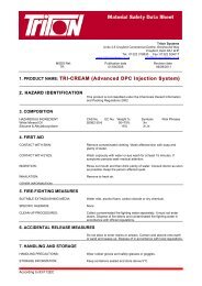 Tri-Cream Material Safety Data Sheet Download - Triton Chemicals