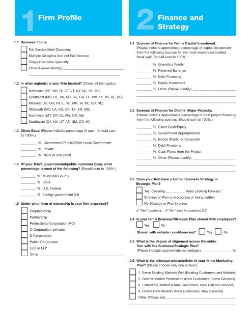 ACEC Questionnaire - American Council of Engineering Companies