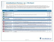 UnitedHealthcare Pharmacy - Jan. 1 PDL Report