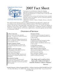 2007 Fact Sheet - Eastside Domestic Violence Program