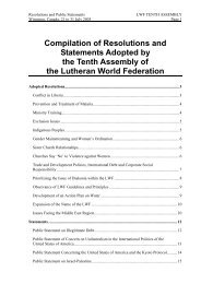 Compilation of Resolutions and Statements adopted by the LWF ...