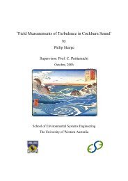 'Field Measurements of Turbulence in Cockburn Sound'