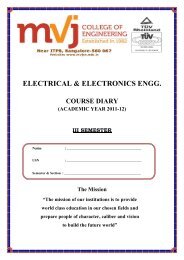 electrical & electronics engg. - MVJ College of Engineering