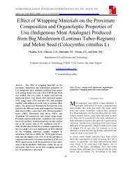 Effect of Wrapping Materials on the Proximate Composition and ...