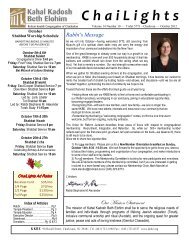 October ChaiLights Newsletter 2012.pub - Kahal Kadosh Beth Elohim