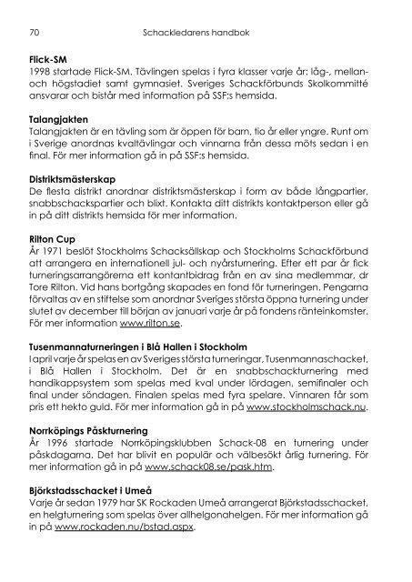 Schackledarens handbok - Sveriges SchackfÃ¶rbund