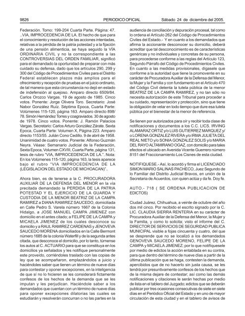 24 de Diciembre del 2005 (103) - Gobierno del Estado de Chihuahua