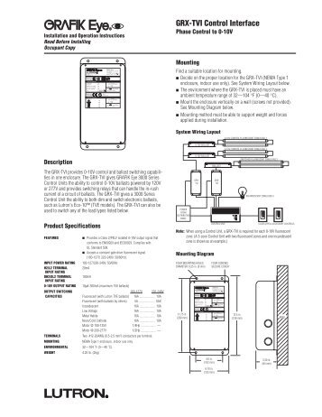 GRX-TVI Control Interface - COMM-TEC