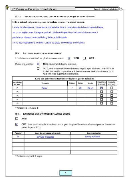 Exemple de formulaire de demande de permis d'environnement de ...