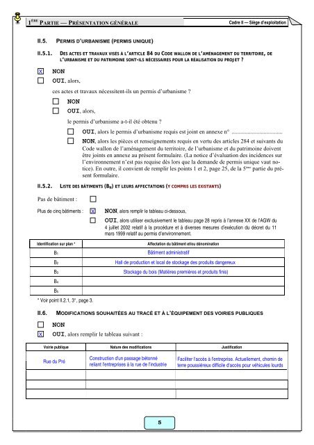 Exemple de formulaire de demande de permis d'environnement de ...