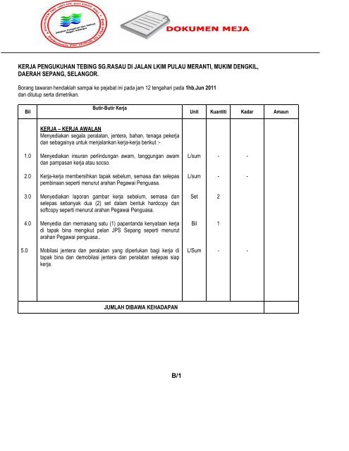 Fail Tender - Sistem Tender Dokumen dan Sebutharga - Selangor