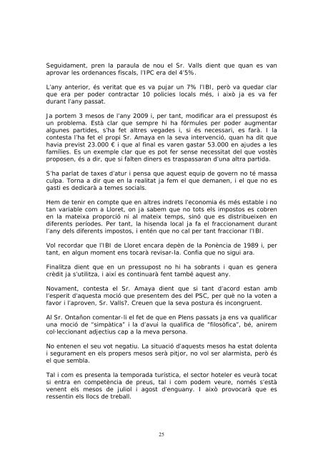 03. 2009-0309-PLE.pdf - Ajuntament de Lloret de Mar