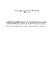 Geomorphology Map of Minnesota - University of Minnesota