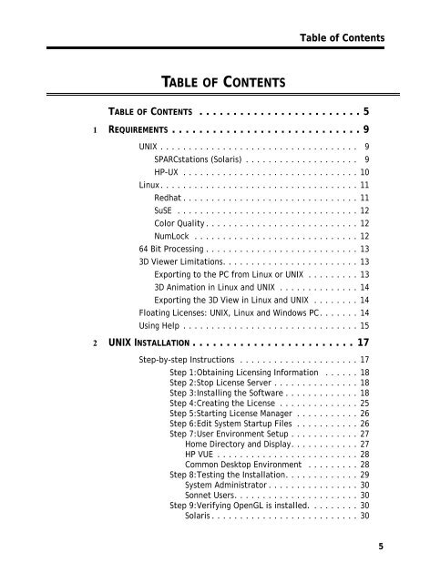 UNIX AND LINUX INSTALLATION RELEASE 11 - Sonnet Software