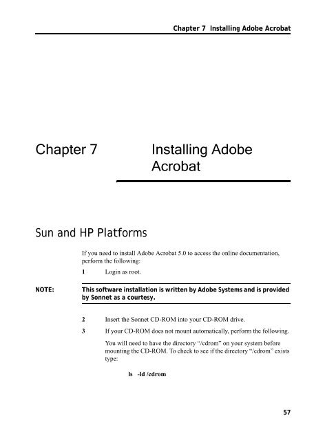 UNIX AND LINUX INSTALLATION RELEASE 11 - Sonnet Software