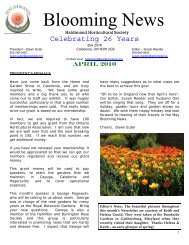 Blooming News - Haldimand Horticultural Society - Ontario ...