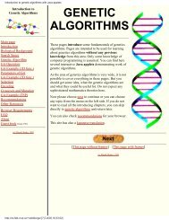 Introduction to genetic algorithms with Java applets