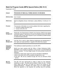 (MPG) Special Notice (SN) - HHSA Program Guides