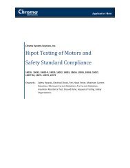 Hipot Testing of Motors and Safety Standard Compliance - Chroma ...