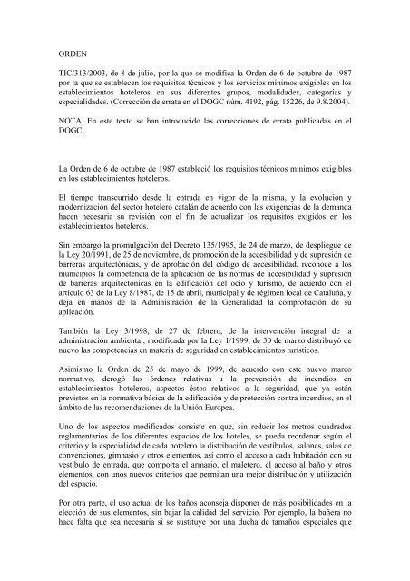 ORDEN TIC/313/2003, de 8 de julio, por la que se modifica la Orden ...