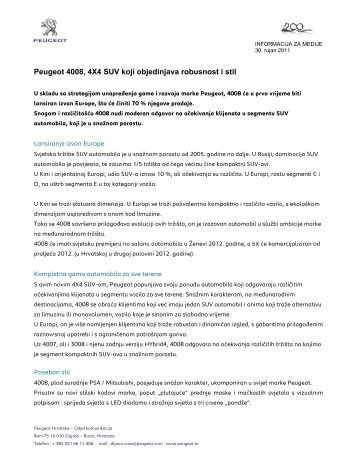 Peugeot 4008, 4X4 SUV koji objedinjava robusnost i stil