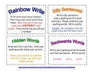 Spelling Cards - Busy Teacher's Cafe