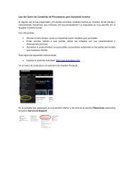 Uso de Centro de Contenido de Proveedores para Autodesk .