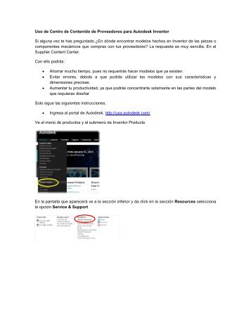 Uso de Centro de Contenido de Proveedores para Autodesk ...