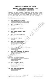 the bar council of india legal education committee minutes of meeting