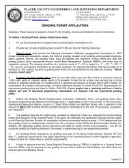 Grading Permit Application - Placer County Government