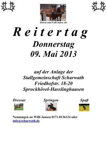 Reitertag der Stallgemeinschaft Scharwath in Hasslinghausen am ...