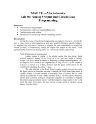 MAE 211âMechatronics Lab #6: Analog Output and Closed Loop ...