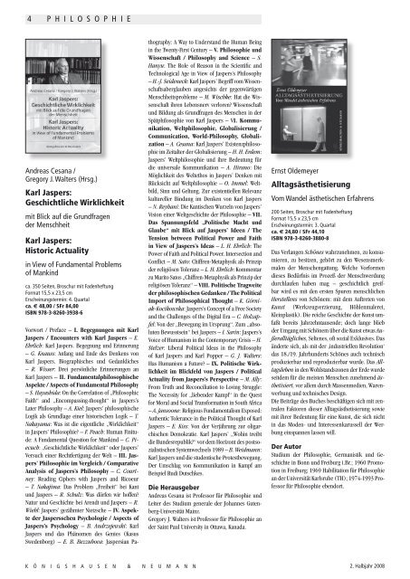 vorschau_2_2008 - Verlag Königshausen & Neumann