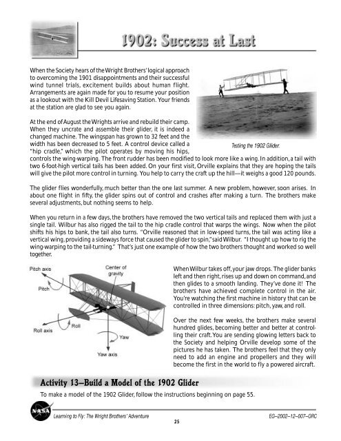Learning to Fly: The Wright Brothers Adventure pdf - ER - NASA