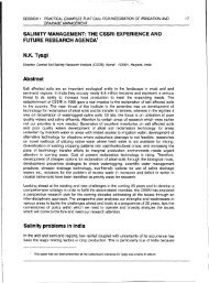 FUTURE RESEARCH AGENDA' Abstract Salinity problems in India